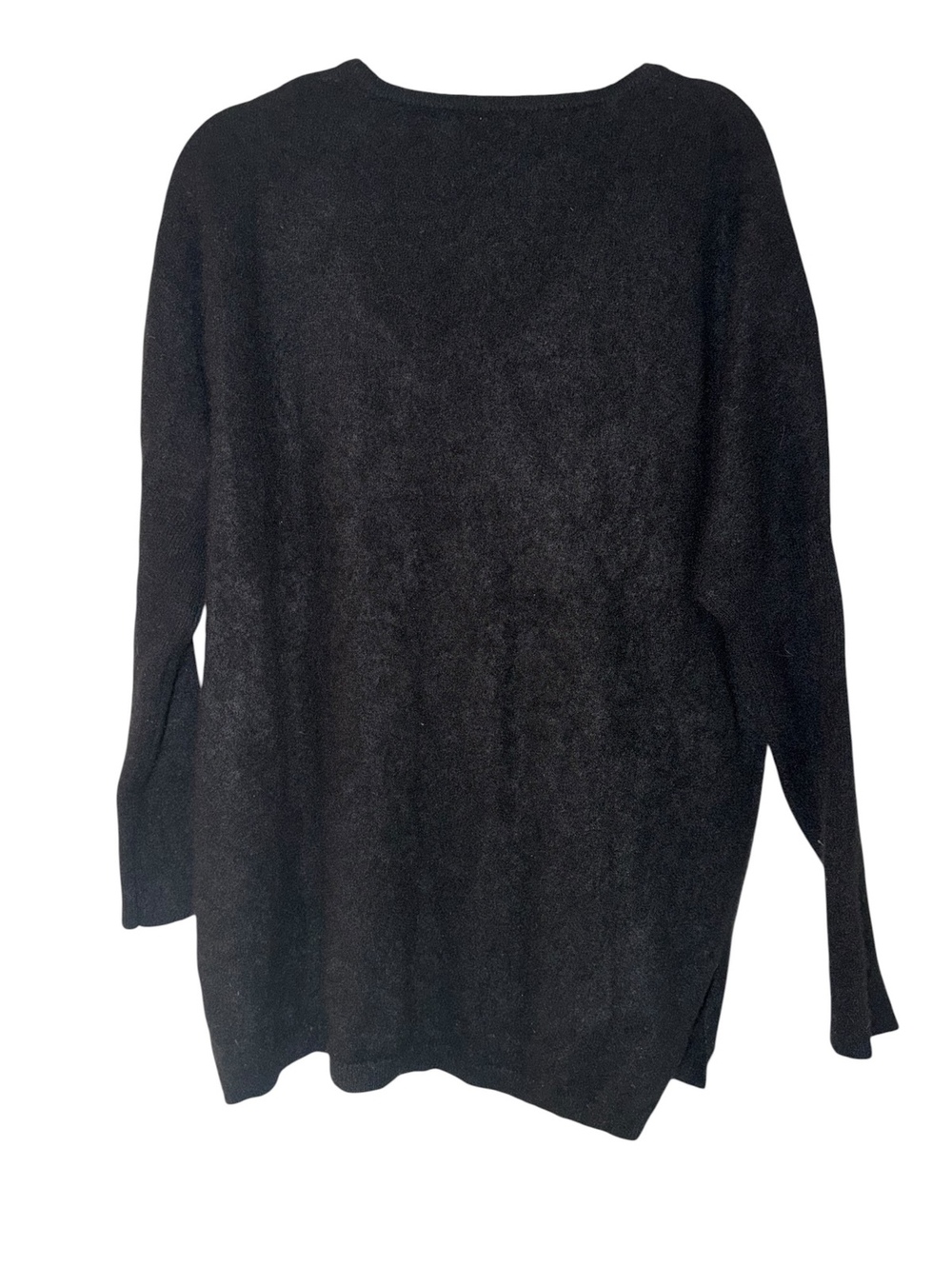 Brodie Cashmere Black V-Neck Sweater Sz M Luxury Minimalist